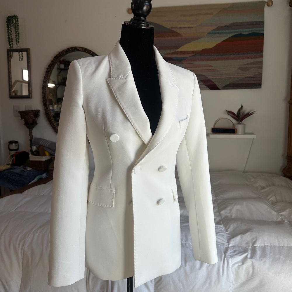Zara Classic White Blazer